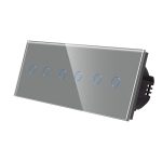 Intrerupator Dublu + Dublu + Dublu cu Touch din Sticla LUXION