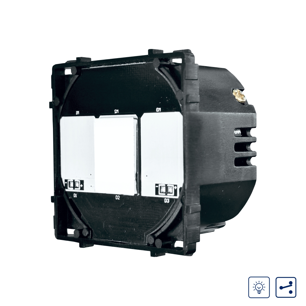 001-mo1-4-2.jpg Modul Intrerupator Simplu cu Variator, Cap Scara cu Touch LUXION - imagine 1