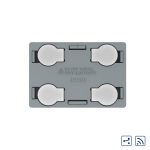 Modul intrerupator cvadruplu cap scara / cruce wireless cu touch Livolo, standard Italian