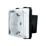 Modul Priza Simpla cu Capac Fara Rama Din Sticla LUXION