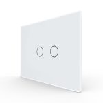 Panou Intrerupator Dublu cu Touch LIVOLO Din Sticla, Standard Italian