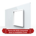 Panou Intrerupator Simplu cu Priza LIVOLO din Sticla, Standard Italian - 4M