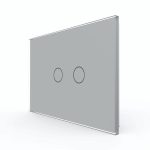 Panou Intrerupator Dublu cu Touch LIVOLO Din Sticla, Standard Italian