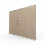 Panou Intrerupator Dublu cu Touch LIVOLO Din Sticla, Standard Italian