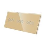 Panou Intrerupator Triplu + Triplu + Triplu cu Touch Din Sticla LUXION