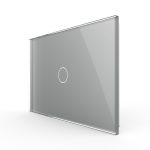 Panou intrerupator simplu cu touch Livolo din sticla, standard Italian - Serie noua