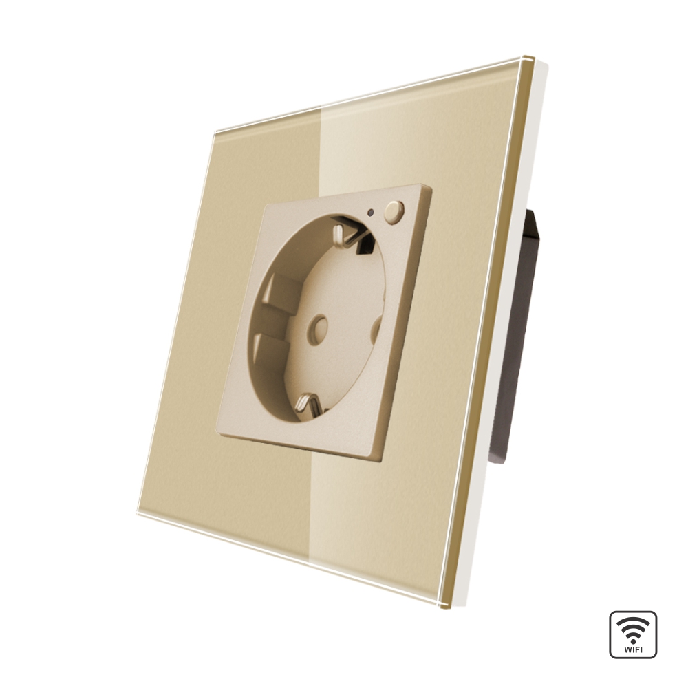 001-pr1-1-1.jpg Priza Simpla Wi-Fi LUXION cu Rama din Sticla - imagine 1