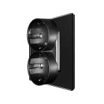 Priza Dubla LUXION cu Rama din Sticla Pentru Doza Simpla