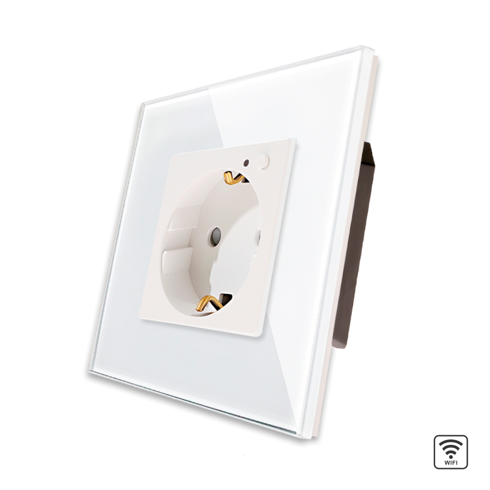 001-pr1-10.jpg Priza Simpla Wi-Fi LUXION cu Rama din Sticla - imagine 1