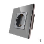 Priza Simpla Wi-Fi LUXION cu Rama din Sticla