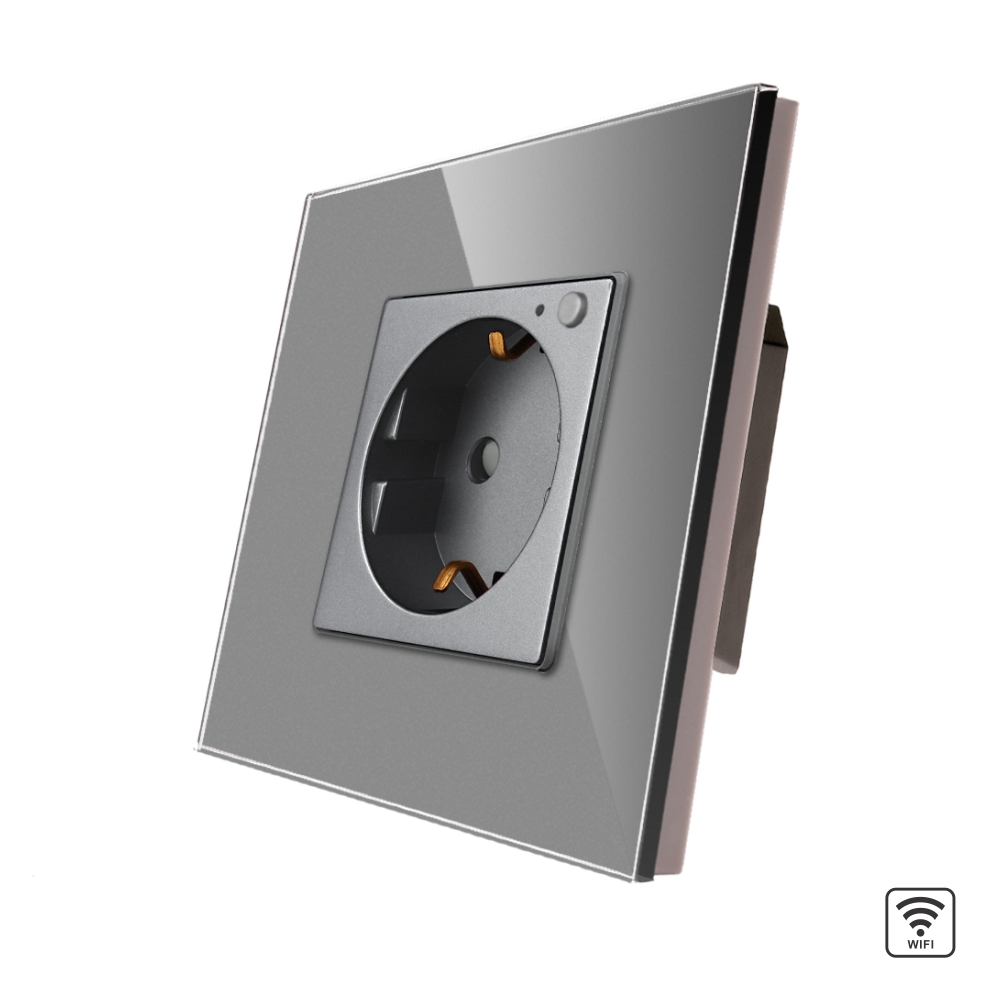 001-pr1-2-3.jpg Priza Simpla Wi-Fi LUXION cu Rama din Sticla - imagine 1