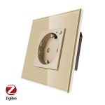 Priza Inteligenta cu Protocol Zigbee si Monitorizare Consum cu Rama Din Sticla LUXION