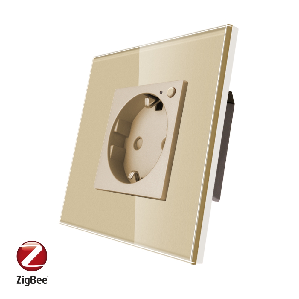 001-pr1-3-7.jpg Priza Inteligenta cu Protocol Zigbee si Monitorizare Consum cu Rama Din Sticla LUXION - imagine 1