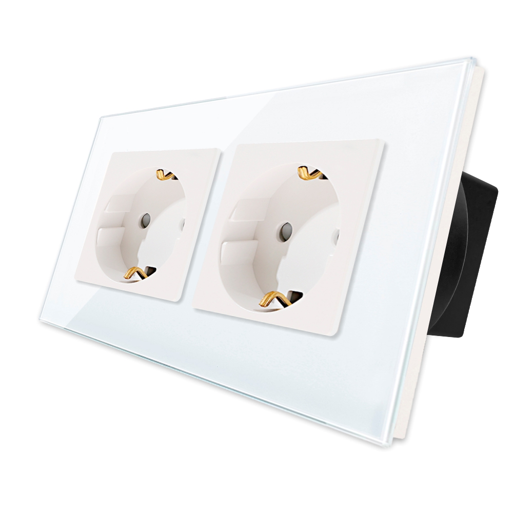 001-priza-dubla-luxion-cu-rama-din-sticla-lx-2mp010g-w-alb.jpg Priza Dubla cu Rama din Sticla LUXION - imagine 1