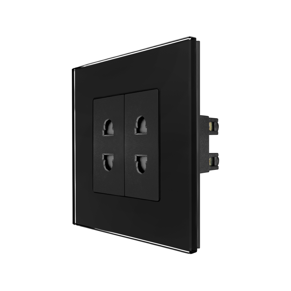 001-priza-dubla-module-inguste-luxion-rama-din-sticla-lx-2mp024g-b-negru.jpg Priza Dubla cu Module Inguste cu Rama din Sticla LUXION - imagine 1