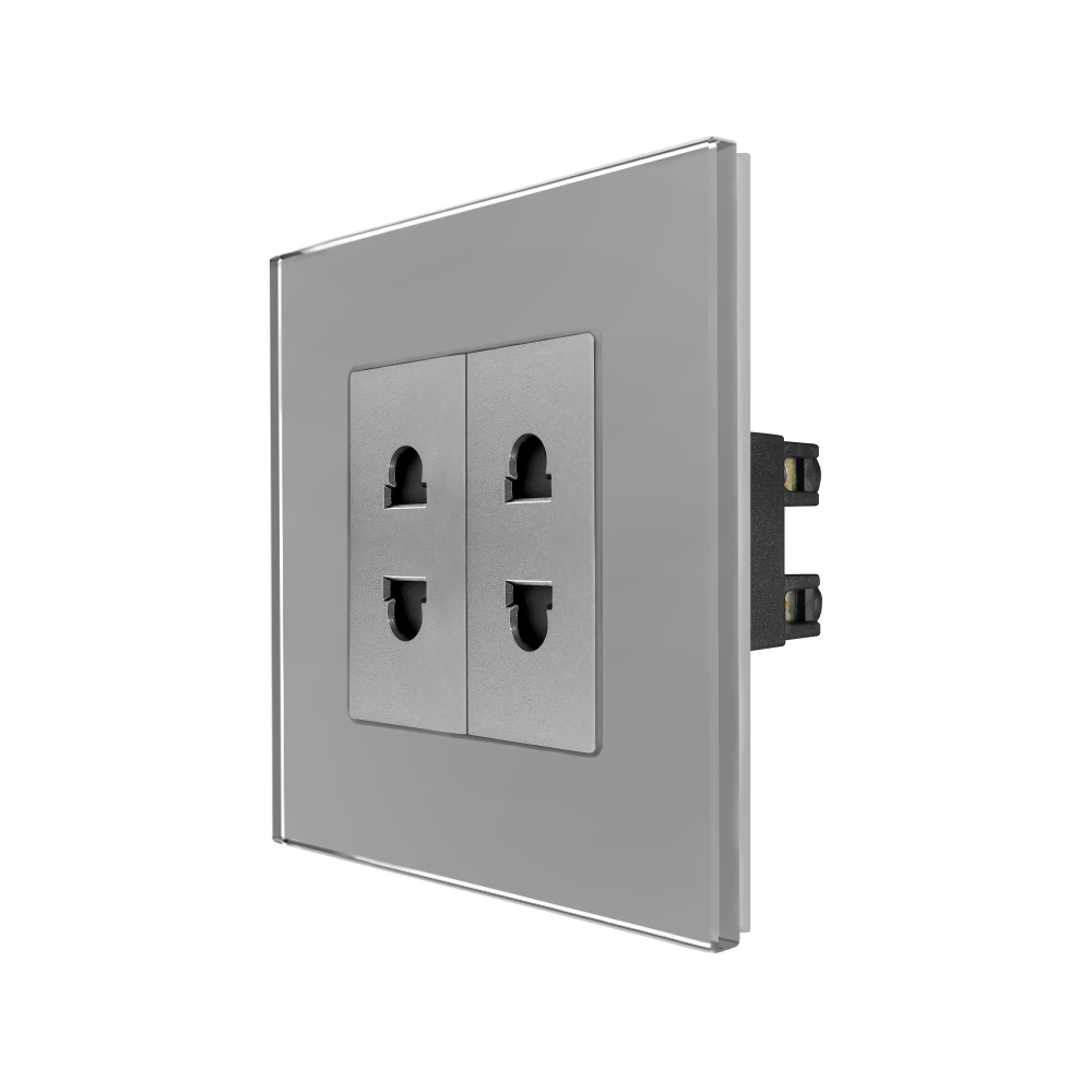 001-priza-dubla-module-inguste-luxion-rama-din-sticla-lx-2mp024g-gy-gri.jpg Priza Dubla cu Module Inguste cu Rama din Sticla LUXION - imagine 1