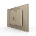 Priza internet Livolo cu rama din sticla - standard italian