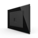 Priza internet Livolo cu rama din sticla - standard italian