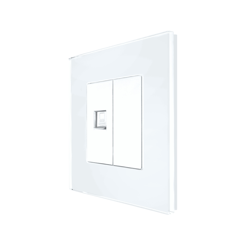 001-priza-internet-rama-sticla-luxion-lx-mp025g-w-alb.jpg Priza Internet cu Rama din Sticla LUXION - imagine 1