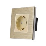 Priza Simpla LUXION cu rama din aluminiu