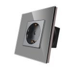 Priza Simpla LUXION cu Rama din Sticla