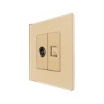 Priza TV + Internet cu Rama din Sticla LUXION