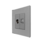 Priza TV + Internet cu Rama din Sticla LUXION