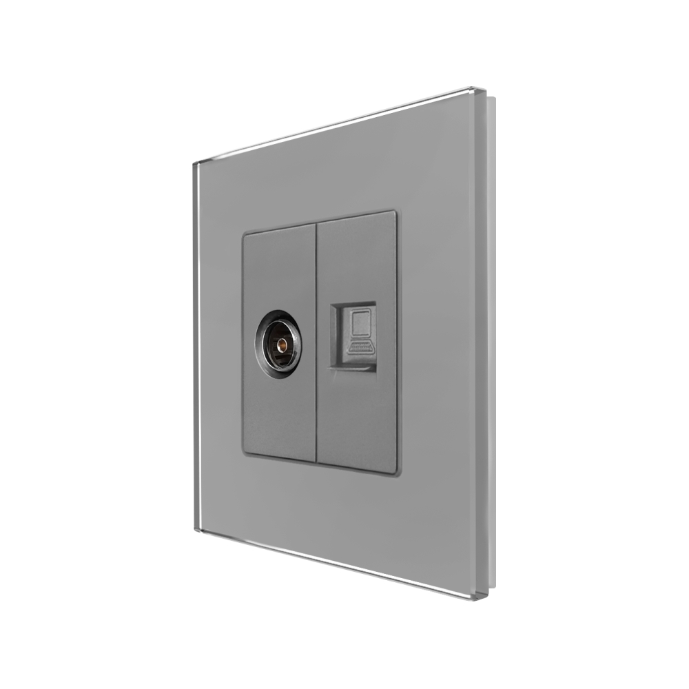 001-priza-tvinternet-cu-rama-din-sticla-luxion-lx-mp026-25g-gy-gri.jpg Priza TV + Internet cu Rama din Sticla LUXION - imagine 1