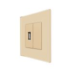 Priza USB + Blank cu Rama din Sticla LUXION