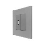 Priza USB + Blank cu Rama din Sticla LUXION