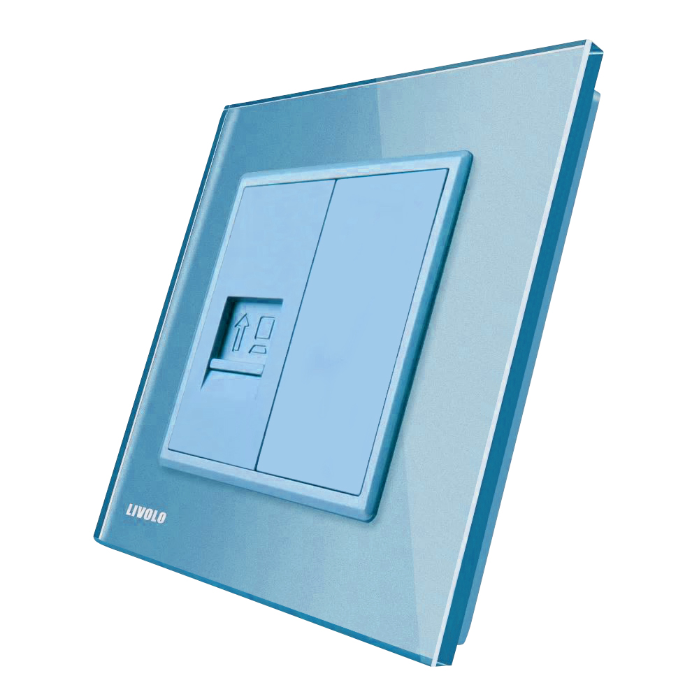 001-vl-c791c-19-albastru.jpg Priza internet Livolo cu rama din sticla - imagine 1