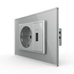 Priza simpla cu USB Livolo standard italian