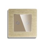 Intrerupator Dublu cu Touch din Sticla si Rama de Aluminiu LUXION, RF433 - imagine 2