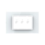 Intrerupator Triplu Cap Scara / Cruce Wi-Fi cu Touch LIVOLO, standard italian – Serie Noua, Alb - imagine 2