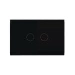 Intrerupator Dublu Cap Scara / Cruce Wireless cu Touch LIVOLO din Sticla – Standard Italian - imagine 2