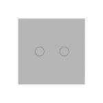 Intrerupator Dublu Wi-Fi + RF433 cu Touch din Sticla LUXION - imagine 2