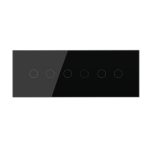 Intrerupator Dublu + Dublu + Dublu cu Touch LIVOLO cu Rama Din Sticla, Standard Italian, 6M - imagine 2