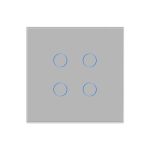 Intrerupator Cvadruplu cu Touch din Sticla LUXION, 500W - imagine 2