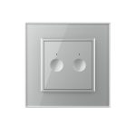 Intrerupator Dublu Cap Scara / Cruce cu Touch LIVOLO cu Rama din Sticla - Protocol Zigbee EC - imagine 2