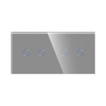 Intrerupator Dublu + Dublu cu Touch din Sticla LUXION - imagine 2