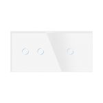 Intrerupator Dublu + Simplu cu Touch din Sticla LUXION - imagine 2