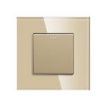 Intrerupator Simplu Mecanic cu Reset / Revenire LUXION cu Rama din Sticla - imagine 2