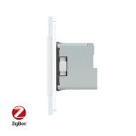 Intrerupator simplu ZigBee + priza simpla ZigBee, Livolo cu rama din sticla, Control de pe telefon - imagine 2