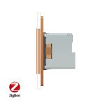Intrerupator simplu ZigBee + Priza tripla LIVOLO ZigBee cu touch din sticla, Control de pe telefon - imagine 2