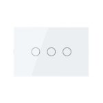 Intrerupator triplu cap scara / cruce cu touch Livolo din sticla, standard italian - Serie noua - imagine 2