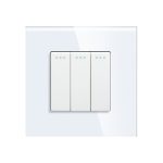 Intrerupator Triplu Mecanic LUXION cu Rama din Sticla - imagine 2