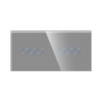 Intrerupator Triplu + Triplu cu Touch din Sticla LUXION - imagine 2