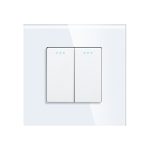 Intrerupator Dublu Cap Scara Mecanic LUXION cu Rama din Sticla - imagine 2