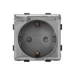 Modul Priza Simpla cu Capac Fara Rama Din Sticla LUXION - imagine 2