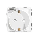 Modul Priza Simpla cu Capac Fara Rama Din Sticla LUXION - imagine 2